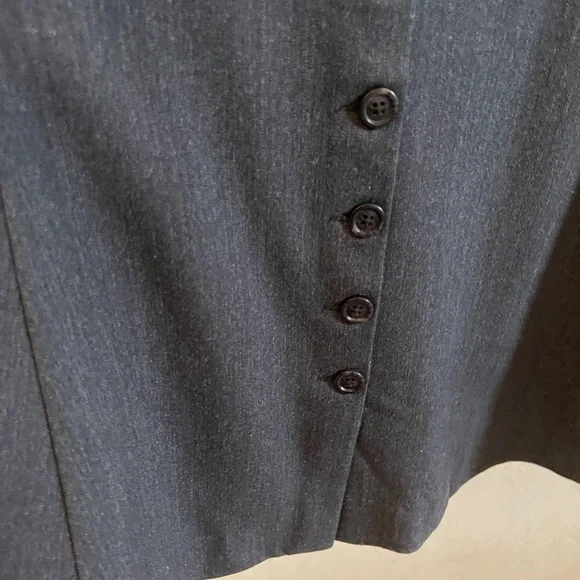 VINTAGE Hard to find Lane Bryant 2 piece Dark Gray Maxi Skirt Suit 18 - Picture 6 of 15